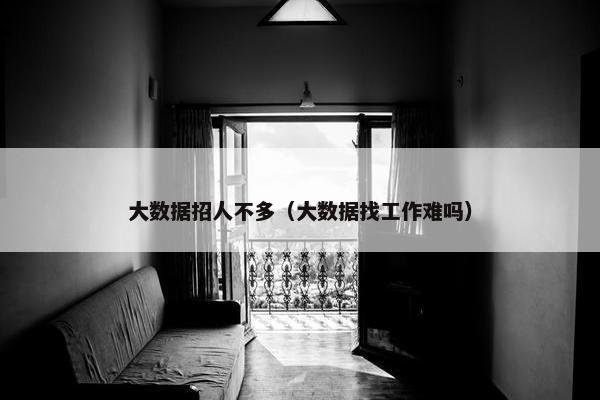 大数据招人不多（大数据找工作难吗）