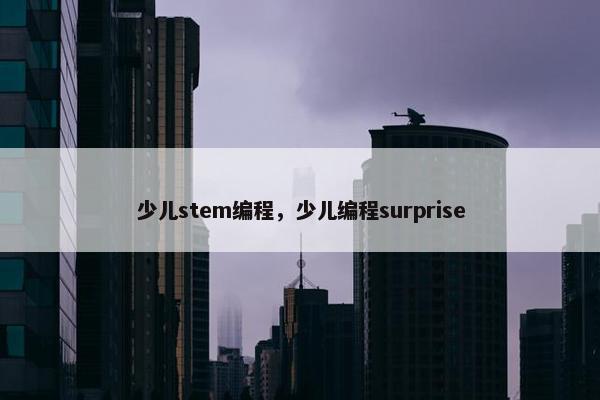 少儿stem编程，少儿编程surprise