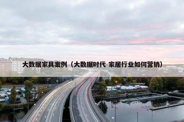 大数据家具案例（大数据时代 家居行业如何营销）