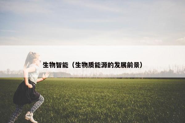 生物智能（生物质能源的发展前景）