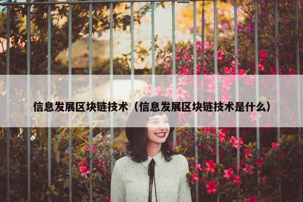 信息发展区块链技术（信息发展区块链技术是什么）