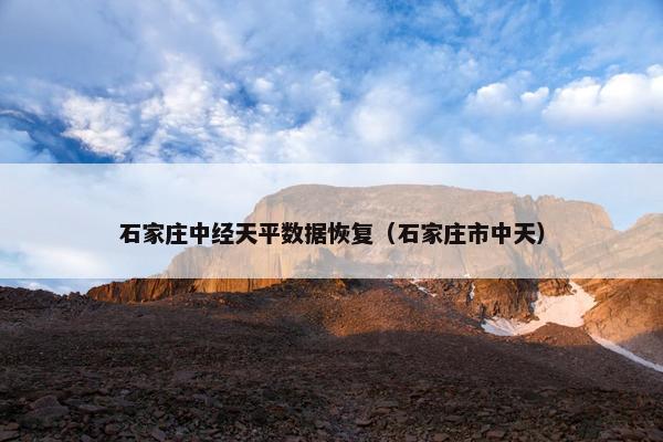 石家庄中经天平数据恢复（石家庄市中天）
