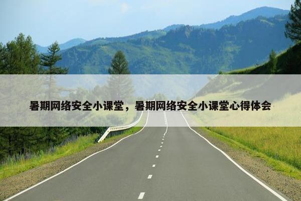 暑期网络安全小课堂，暑期网络安全小课堂心得体会