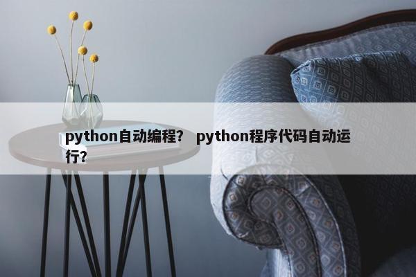 python自动编程？ python程序代码自动运行？