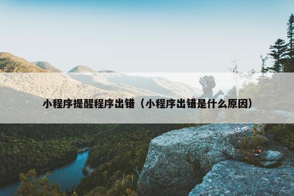 小程序提醒程序出错（小程序出错是什么原因）