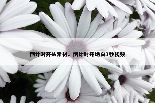 倒计时开头素材，倒计时开场白3秒视频