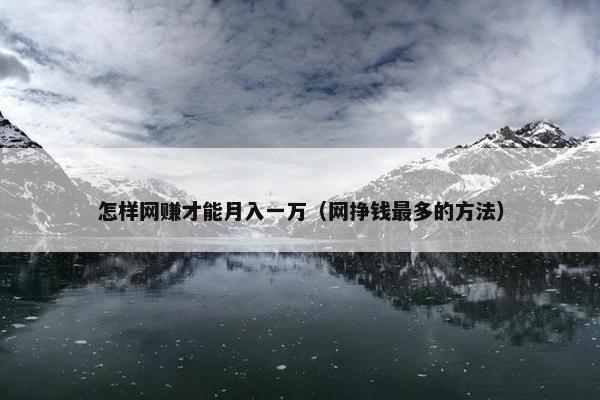 怎样网赚才能月入一万（网挣钱最多的方法）