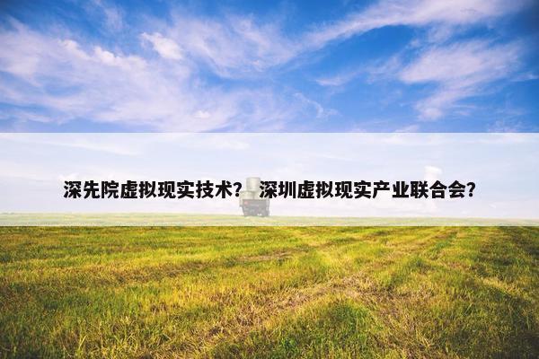 深先院虚拟现实技术？ 深圳虚拟现实产业联合会？