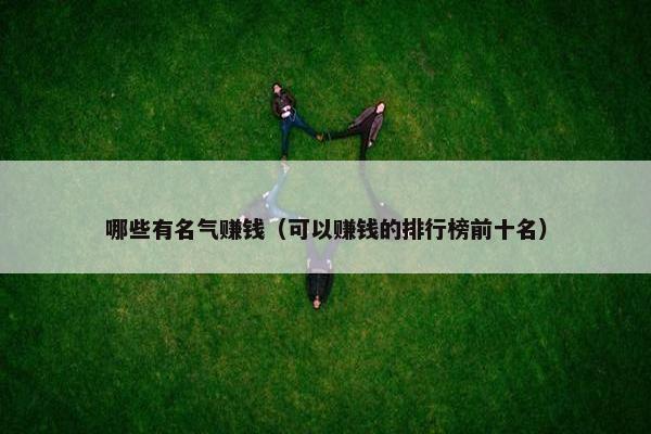 哪些有名气赚钱（可以赚钱的排行榜前十名）