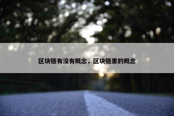 区块链有没有概念，区块链里的概念