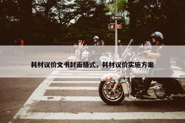 耗材议价文书封面格式，耗材议价实施方案