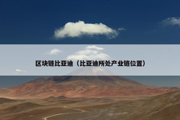 区块链比亚迪（比亚迪所处产业链位置）