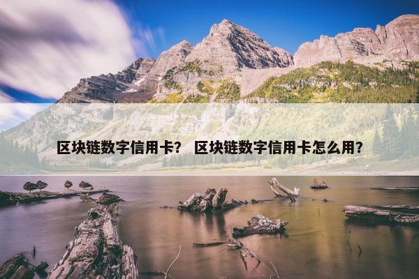区块链数字信用卡？ 区块链数字信用卡怎么用？