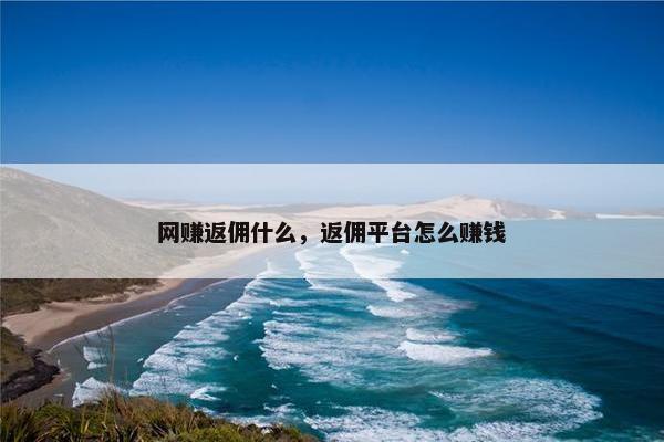 网赚返佣什么，返佣平台怎么赚钱