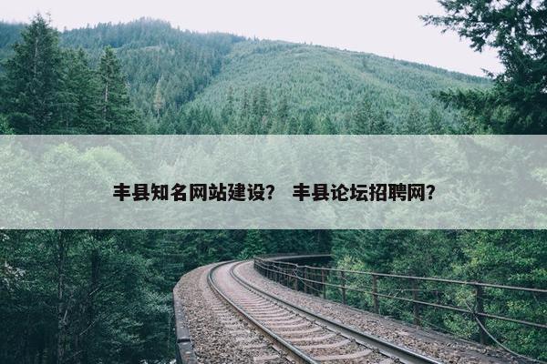 丰县知名网站建设？ 丰县论坛招聘网？