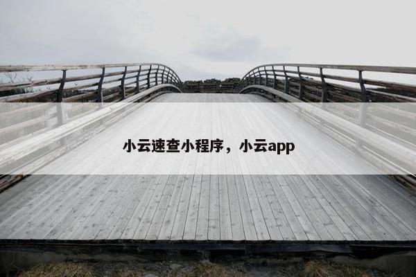 小云速查小程序，小云app