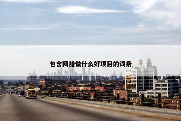 包含网赚做什么好项目的词条