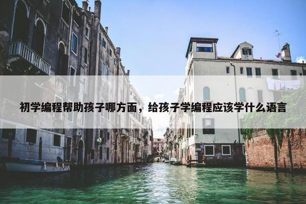 初学编程帮助孩子哪方面，给孩子学编程应该学什么语言