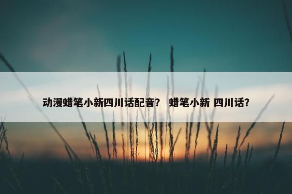 动漫蜡笔小新四川话配音？ 蜡笔小新 四川话？