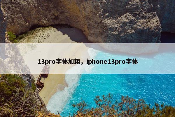 13pro字体加粗，iphone13pro字体