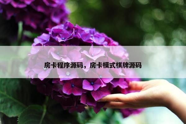房卡程序源码，房卡模式棋牌源码