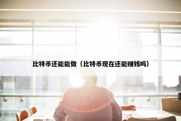 比特币还能能做（比特币现在还能赚钱吗）