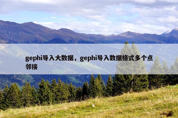 gephi导入大数据，gephi导入数据格式多个点邻接