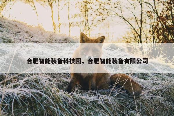 合肥智能装备科技园，合肥智能装备有限公司
