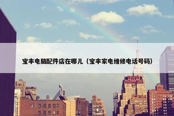 宝丰电脑配件店在哪儿（宝丰家电维修电话号码）