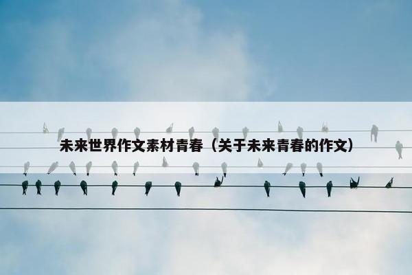 未来世界作文素材青春（关于未来青春的作文）