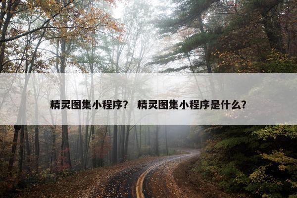 精灵图集小程序？ 精灵图集小程序是什么？