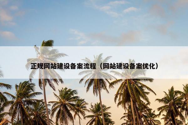 正规网站建设备案流程（网站建设备案优化）