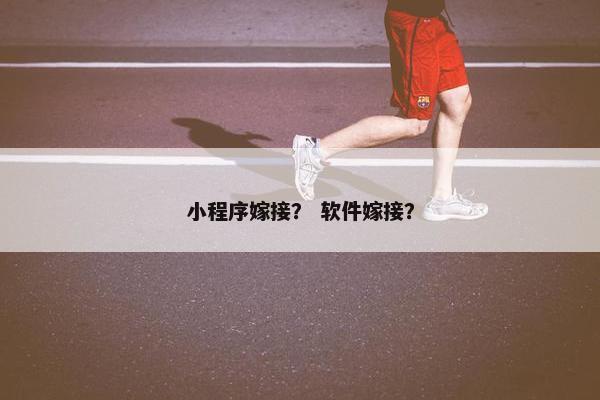 小程序嫁接？ 软件嫁接？