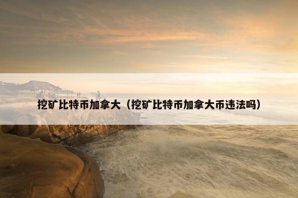 挖矿比特币加拿大（挖矿比特币加拿大币违法吗）