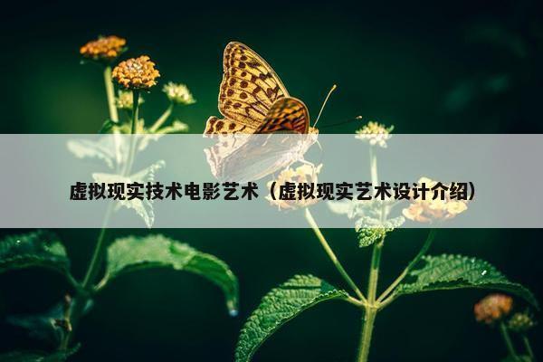 虚拟现实技术电影艺术（虚拟现实艺术设计介绍）