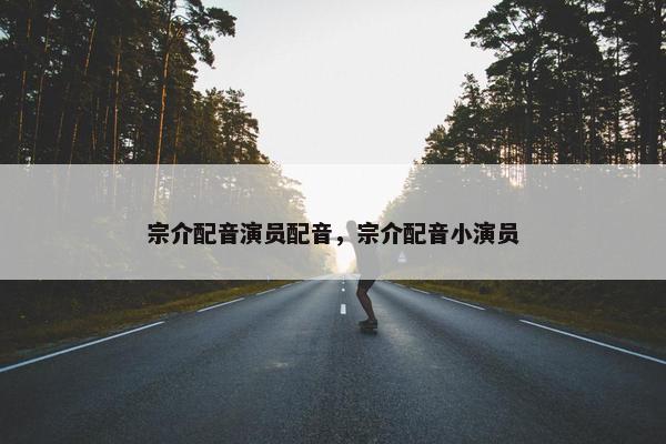 宗介配音演员配音，宗介配音小演员