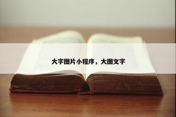 大字图片小程序，大图文字