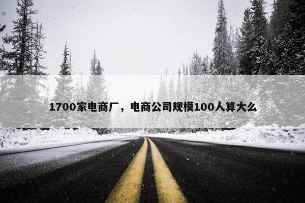 1700家电商厂，电商公司规模100人算大么