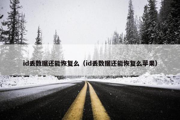id丢数据还能恢复么（id丢数据还能恢复么苹果）