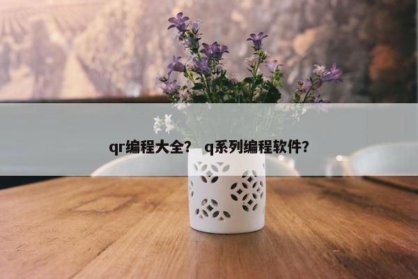 qr编程大全？ q系列编程软件？