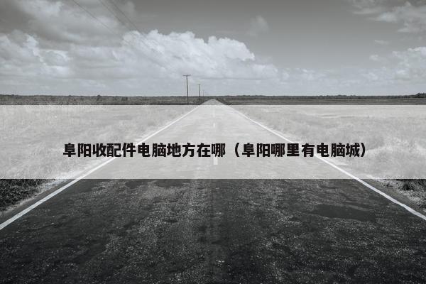 阜阳收配件电脑地方在哪（阜阳哪里有电脑城）