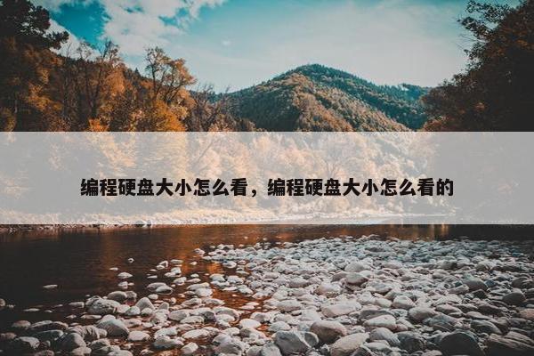 编程硬盘大小怎么看，编程硬盘大小怎么看的