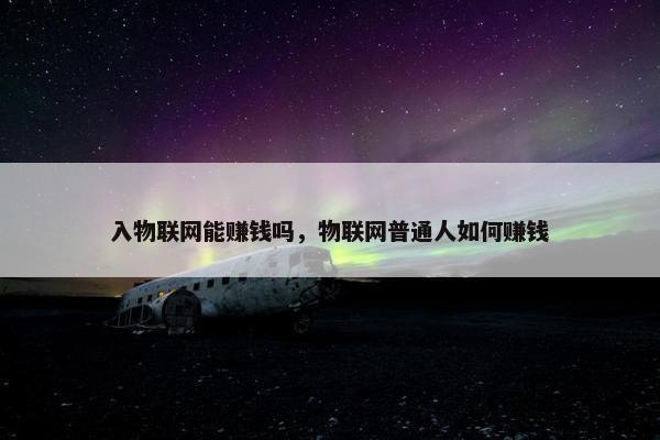 入物联网能赚钱吗，物联网普通人如何赚钱