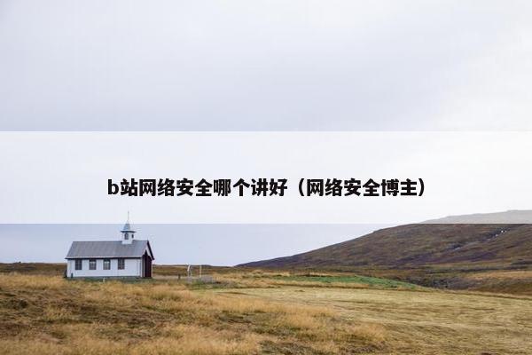 b站网络安全哪个讲好（网络安全博主）