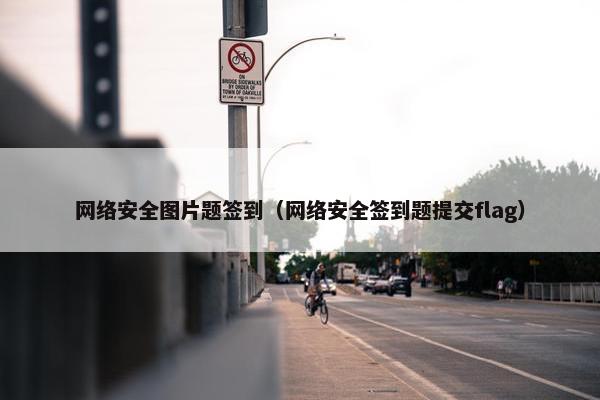 网络安全图片题签到（网络安全签到题提交flag）