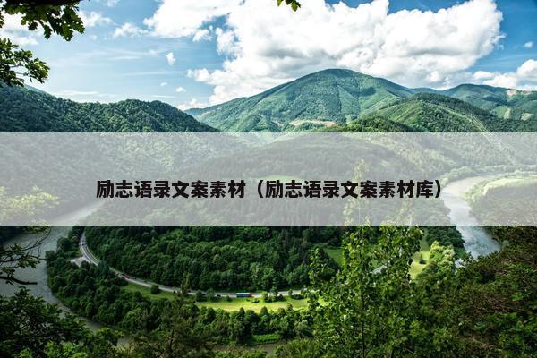 励志语录文案素材（励志语录文案素材库）