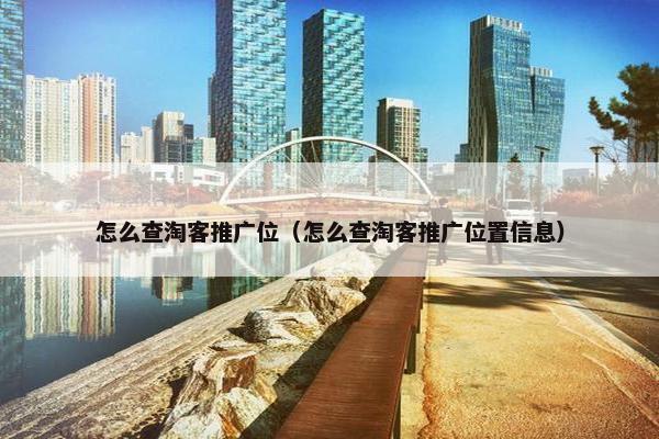 怎么查淘客推广位（怎么查淘客推广位置信息）