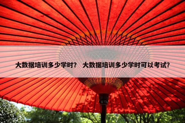大数据培训多少学时？ 大数据培训多少学时可以考试？