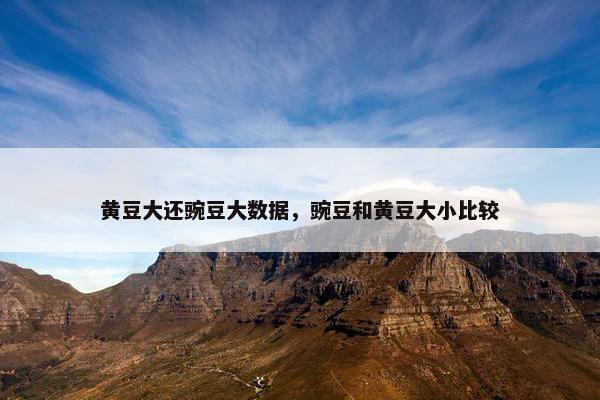 黄豆大还豌豆大数据，豌豆和黄豆大小比较