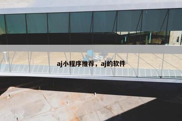 aj小程序推荐，aj的软件
